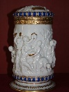 Tankard di porcellana e metallo dorato, Ginori, Italia, fine del XIX-inizi del XX secolo. - Foto 02