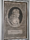'Molire', incisione di Auguste St. Aubin(17361807) da una scultura in marmo realizzata da Jean-Antoine Houdon (1741-1828), fine del XVIII secolo. - Foto 01