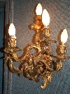 A pair of French gilt-metal and bronze wall-lights, Napoleon the third, c. 1850-1860. - Picture 01