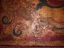 Pannello in cuoio impresso, dipinto e martellato, Italia, met del XVII secolo. - Foto 02