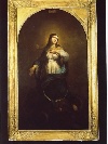 'Mater Misericordiae', olio su tela di  Joseph Ren Gouzou (Saint Brieuc 1821- Nantes 1880). - Foto 01