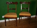 A set of four light mahogany chairs, after a model of Enrico Peters, Genoa, Italy, c. 1840. - Picture 02