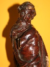 Profeta, scultura in legno patinato, Francia settentrionale, fine del XVI-inizi del XVII secolo. - Foto 01