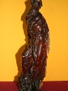 Profeta, scultura in legno patinato, Francia settentrionale, fine del XVI-inizi del XVII secolo. - Foto 02