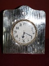 A silver eight-day table clock, Great Britain, 1920-1930. - Picture 01