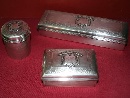 Three silver boxes, Paris, late XIX century. - Picture 01