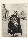 La femme et la guerre, aquatint by Drian (1885-1961), France, c. 1920. - Picture 01