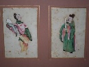 Figure tradizionali cinesi , quattro acquerelli su carta di riso, Cina,  seconda met del XIX secolo. - Foto 03