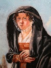 Donna di ritorno dal mercato, olio su tavola, Fiandre, firmato e datato 'Maes 1831'. - Foto 02