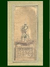 Studio per fontana, disegno a matita, penna, inchiostro nero ed acquerello verde, Scuola Romana, 1780 ca. - Foto 01