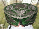 A velvet and silver thread embroidered kokoshnik (russian, кокошник) , late 18th c, Moscow, central Russia. - Picture 02
