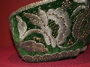 A velvet and silver thread embroidered kokoshnik (russian, кокошник) , late 18th c, Moscow, central Russia. - Picture 03