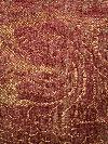 Lampas fragment, pink and yellow silk on linen with stylized lions and eagles, Lucca or Venice (?), Italy, 15-16th century. - Picture 04