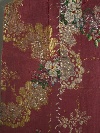 Brocaded silk lampas panels with gold and silver threads, bunches of flowers and leaves, Venice, Italy, mid 18th century. - Picture 03