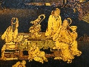Tavolino laccato e dipinto a chinoiserie, Regno Unito, met� del XIX secolo. - Foto 03