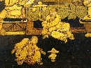 Tavolino laccato e dipinto a chinoiserie, Regno Unito, met del XIX secolo. - Foto 04
