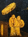 Tavolino laccato e dipinto a chinoiserie, Regno Unito, met� del XIX secolo. - Foto 06