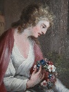 'Allegoria della Rimembranza', scuola di Angelika Kauffmann (Coira, Svizzera 1741 Roma 1807), olio su metallo, Inghilterra, 1780 ca. - Foto 03