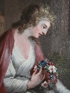 'Allegoria della Rimembranza', scuola di Angelika Kauffmann (Coira, Svizzera 1741� Roma 1807), olio su metallo, Inghilterra, 1780 ca. - Foto 03