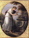 'Allegoria della Rimembranza', scuola di Angelika Kauffmann (Coira, Svizzera 1741 Roma 1807), olio su metallo, Inghilterra, 1780 ca. - Foto 09