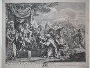 'Coriolano e gli ambasciatori
romani', incisione a bulino di Charles de La Haye (1641-?) da un disegno di Ciro Ferri (1634-1689).
 - Foto 01