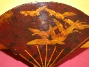 Reddish-purple and gold lacquered fan shape box, Japan, late Meiji period (1868-1912), around 1910. - Picture 02