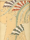 Kimono, xilografia a colori e oro, Giappone, Kyoto, periodo Showa, 1930 circa. - Foto 01