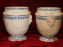A pair of earthenware vases, by Del Vecchio manufacturer, Naples, c. 1820. - Picture 01
