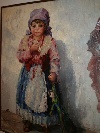 'Bambina con bambola', olio su tela di Federico Spoltore (Lanciano, 19021988). - Foto 01