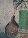 Costume di Pietraroja, Regno delle due Sicilie, grande acquerello su carta, Napoli, fine del XVIII secolo. - Foto 06