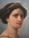 'Diana', olio su tela di Francesco Gonin (Torino 1808  Giaveno, Torino 1889).  - Foto 02