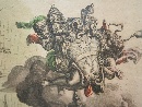 'Urbis Romae Veteris ac Modernae accurata delineatio', acquaforte acquerellata a mano di Johannes Baptiste Homann (1663-1724), Norimberga, 1720.  - Foto 04