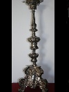 A silvered and embossed copper torchere, Italy, early XVIII century.  - Picture 01