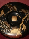 A round box with lid decorated with black lacquer and  maki-e  in gold, Japan, Taisho period, 大 正 时代 (1912-1926). - Picture 05
