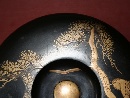 A round box with lid decorated with black lacquer and  maki-e  in gold, Japan, Taisho period, 大 正 时代 (1912-1926). - Picture 06