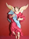Coppia di angeli, figure di presepe, Napoli, XIX secolo. - Foto 06