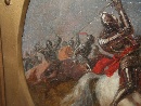 'Battaglia di cavalieri', olio su tela, scuola di Francesco Monti detto il Brescianino (Brescia 1646 - Parma 1703). - Foto 04