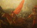 'La battaglia contro Amalek', olio su tela, scuola fiamminga della seconda met del XVII secolo. - Foto 03