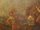 'La battaglia contro Amalek', olio su tela, scuola fiamminga della seconda met del XVII secolo. - Foto 04