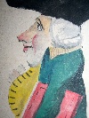 Ritratto caricaturale di Pietro Napoli Signorelli, tempera su carta, Napoli, fine del XVIII secolo. - Foto 03