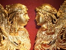 Winged sphinxes, large gilded bronze bas reliefs, Russia, c. 1810 - Picture 03