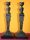 Candlesticks with Bacchus herm, Germany, c. 1820. - Picture 01